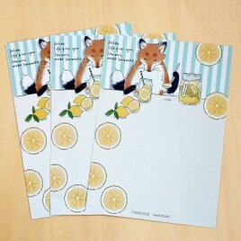 きつねのスマリくん　ご当地メモ紙　広島レモンの画像