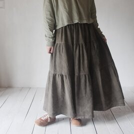 草木染＊kurage skirt linen 老竹色の画像