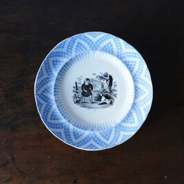 Creil&Montereau グリザイユ 平皿 φ20.8cm クレイユモントロー