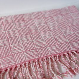 organic cotton shawl_handwoven/pinkの画像
