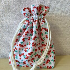 巾着袋 給食袋 さくらんぼの画像