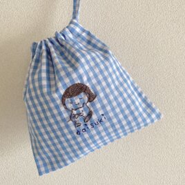 おさんぽ巾着横長 ニャンコ | iichi 日々の暮らしを心地よくする