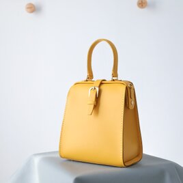 【切線派】たるマチ2WAY 鞄 がま口 本革手作りショルダーバッグ 総手縫い 手持ち 肩掛けの画像