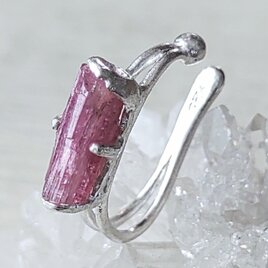 鉱物の表情＊pink tourmaline 925イヤーカフの画像