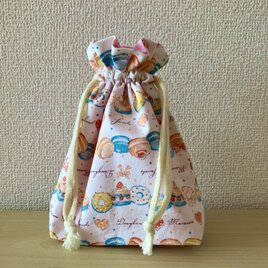 巾着袋 給食袋 マカロンの画像