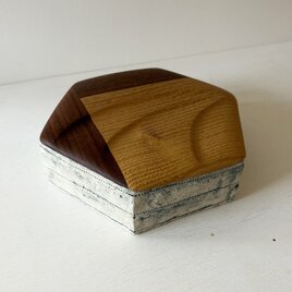 六角皿・青の画像