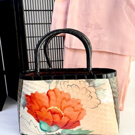 宅配 “金魚づくし” 一閑張りバッグ 浮世絵仕上げ 日々の iichi | かごバッグ
