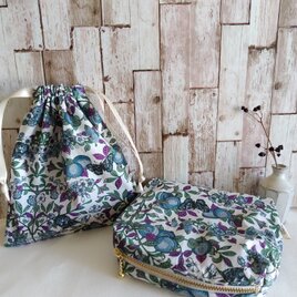 かさばらないリバティポーチ＆巾着＊Orchard＊の画像