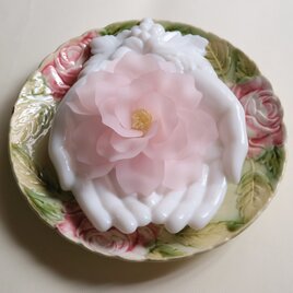 大輪芍薬のコサージュ（ピンク）の画像