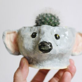 コアラの植木鉢 手びねり陶芸 mmmmadepotteryの画像