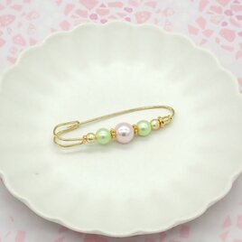 さくら色パールブローチ