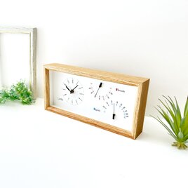 KATOMOKU  Thermo Clock サーモクロック オーク km-152OA 温度 湿度 温湿度計 時計の画像