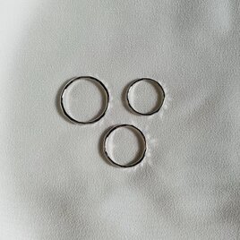 シルバーの槌目セットリング　受注制作の画像