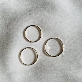 14Kゴールドフィルドの槌目セットリング　受注制作の画像