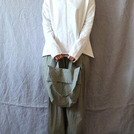 【受注制作】4色展開/コットンタイプライター　2wayショルダートートBAG〈小〉の画像