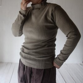 肉厚テレコニットtops / 老竹色 /草木染めの画像