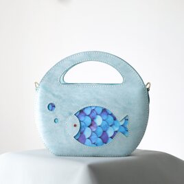 深海魚のレザーバッグ 本革製「カーリングバッグ」✨の画像