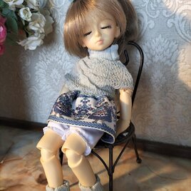YSD用　淡いブルーグレーの洋服セット 　送料込みの画像
