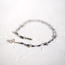 -Lapis lazli・Silver- braid Ankletの画像