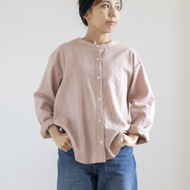 40s' shirt 「桜色」母の日ラッピング対応　ハーフリネンシャツ　ゆったりシャツの画像