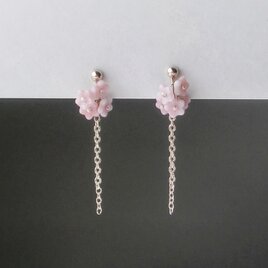 花房のイヤリング (ピアス)-フリンジの画像
