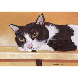 ウメ2」猫イラスト（原画） | iichi 日々の暮らしを心地よくする