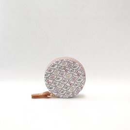 リバティプリント小銭入れ　　フォレストウェーブ（ピンク）の画像