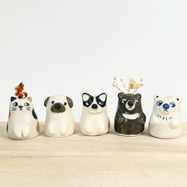 動物の一輪挿し(小サイズ)の画像