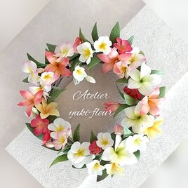 クレイフラワー♡フラワーリース♡花の妖精さん♡ハンドメイド