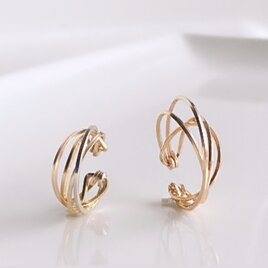 14kgf×silver925 diagonal radial イヤーカフ 2点セットの画像