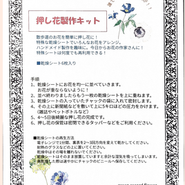 押し花製作キット　簡単　綺麗な押し花ができます。送料無料!の画像
