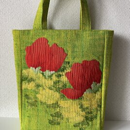 帯バッグ〜赤いお花〜　の画像