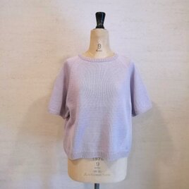 【新色♡】冷感素材＆通気性◎コットン100％ギマ加工　ラグランポンチョプルオーバー（24112）ライラックの画像