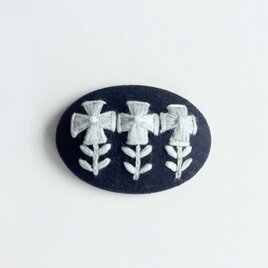 北欧風お花の刺繍ブローチ(hokuo）#361の画像
