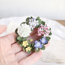 布花 小さな紫陽花ブローチ 1222 | iichi 日々の暮らしを