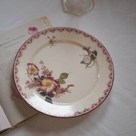 Sarreguemines antique plate  roseの画像