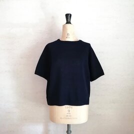 【新色♡】冷感素材＆通気性◎コットン100％ギマ加工　ラグランポンチョプルオーバー（24112）ブラックネイビーの画像