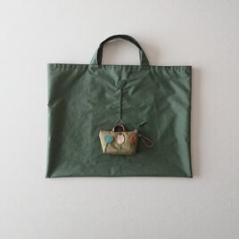 tulip nylon eco bag & charm [green]の画像