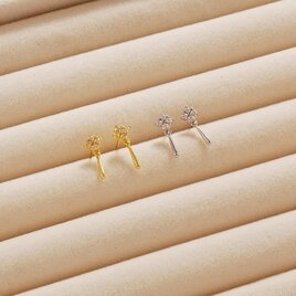 ピアス 18金 フープピアス シンプル 中折れ式 フープ ピアス