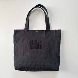 小さな布たちの大きなバッグ　チャコール