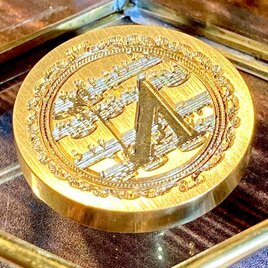 シーリングスタンプ　ヘッド　イニシャル　N 音楽　楽器　楽譜