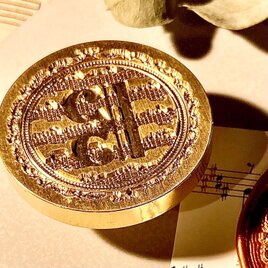 シーリングスタンプ　ヘッド　ハ音記号　音楽記号　音楽　楽器　楽譜の画像