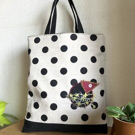 ドット柄のおとなのレッスンバックの画像