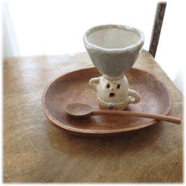 【ハニワちゃんＣｕｐ】ペールブルーの画像