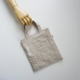 小さな布たちの小さな手提げ　