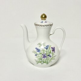 手描きのスミレのお酢入れ(醤油差し)の画像