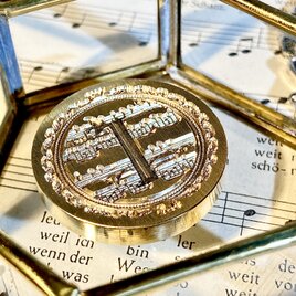 シーリングスタンプ　ヘッド　イニシャル　Ｉ　音楽　楽器　楽譜