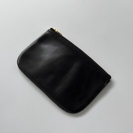 ファスナーポーチ ｜ 栃木県産牛革 ( バケッタ )