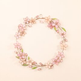 ４月・桜 ＜12ヶ月のリース＞ ✣《 ステンドグラス 》の画像