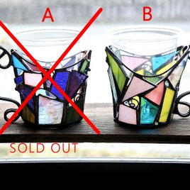 一点物 ！今回はこちら！早い者勝ち！キャンプをオシャレに -ステンドグラス紙コップホルダー - キャンドルやプランターの画像